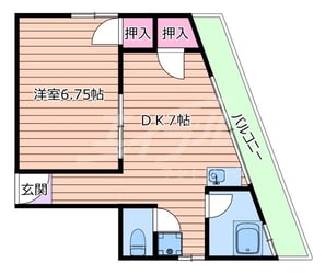 栗屋ハイツの物件間取画像